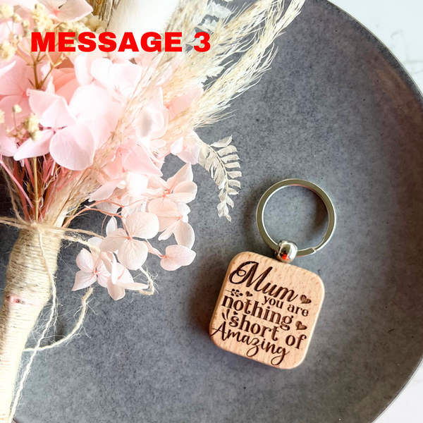 Wood Mum Key rings Engraved | Gifts for mum | Mother's Day | Range 2