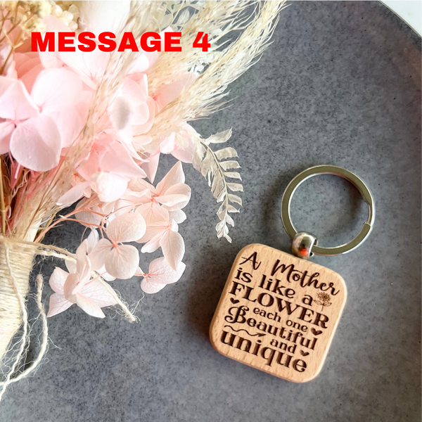 Wood Mum Key rings Engraved | Gifts for mum | Mother's Day | Range 2