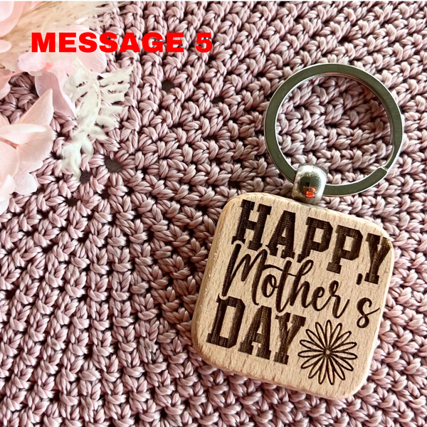 Wood Mum Key rings Engraved | Gifts for mum | Mother's Day | Range 1