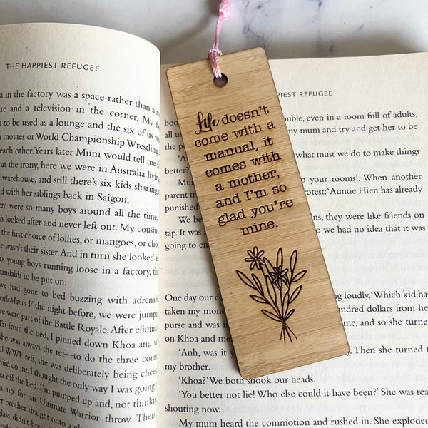 Mum Wooden Bamboo Bookmark