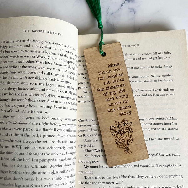 Mum Wooden Bamboo Bookmark