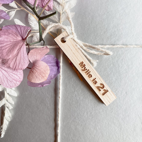 Personalised Favour Tag Sticks