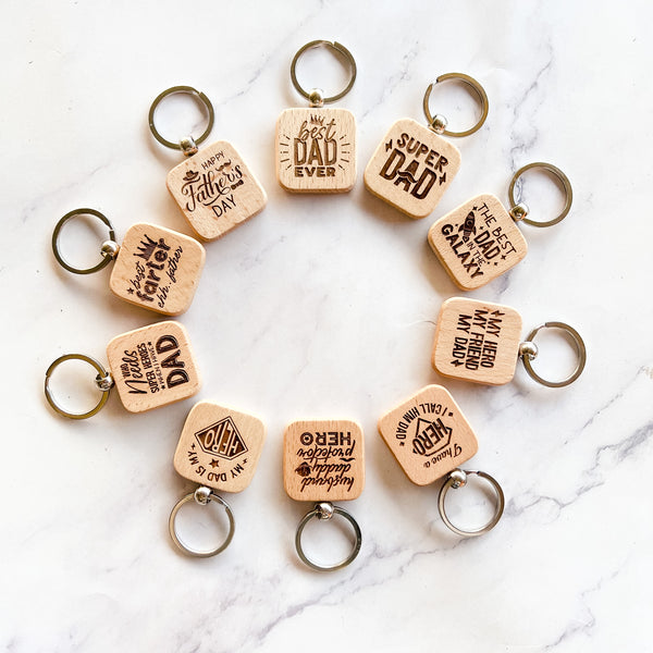 Wooden Key ring for Dad