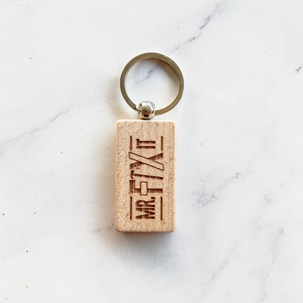 Wooden Key ring for Dad Rectangle