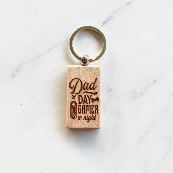 Wooden Key ring for Dad Rectangle