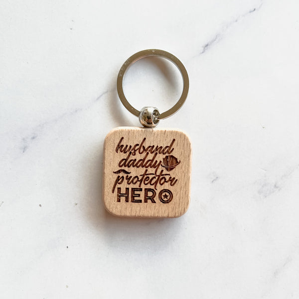 Wooden Key ring for Dad