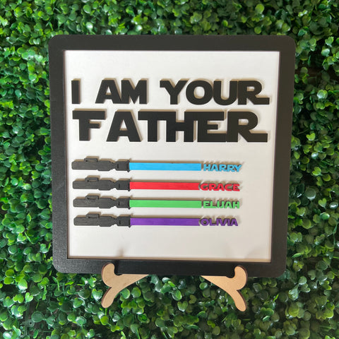 I am your Father personalised family Star Wars Frame handcrafted