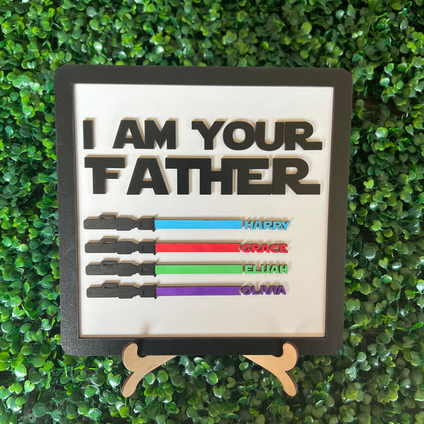 I am your Father personalised family Star Wars Frame handcrafted