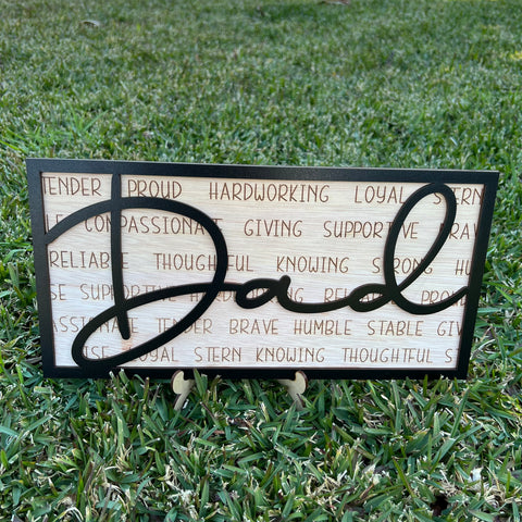 Wood Dad Sign