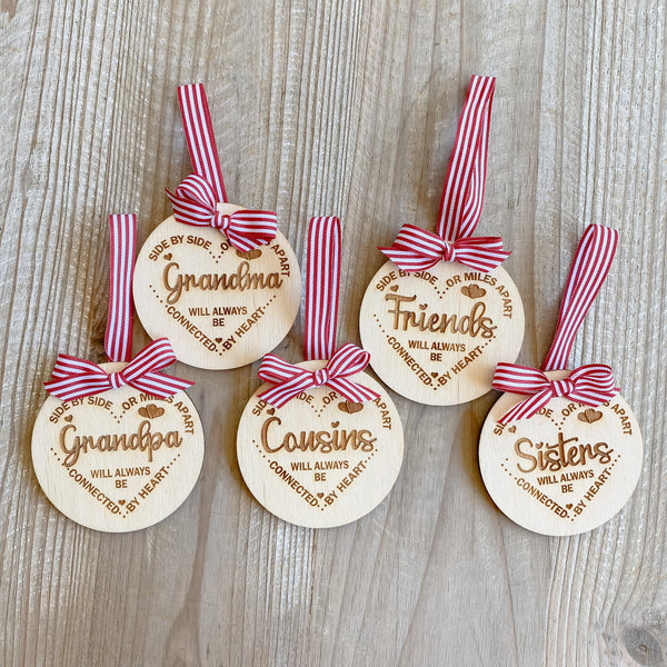 Wooden engraved sisters Christmas Gift ornament | Christmas ornament