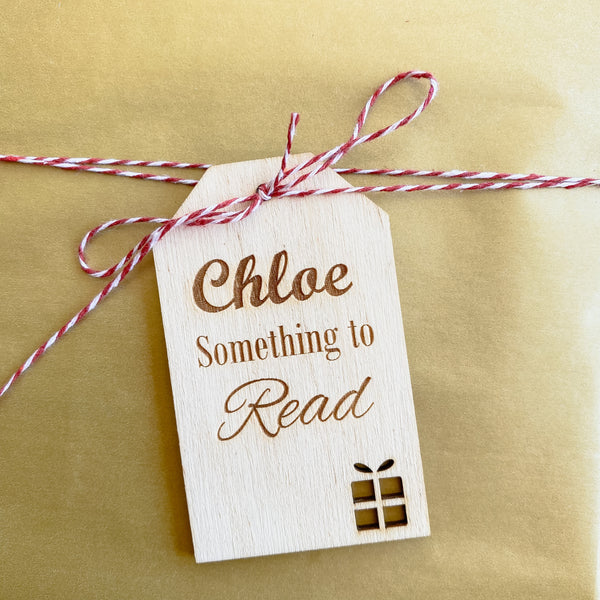 Need, want, read and wear wooden engraved tags reusable (Present Design)