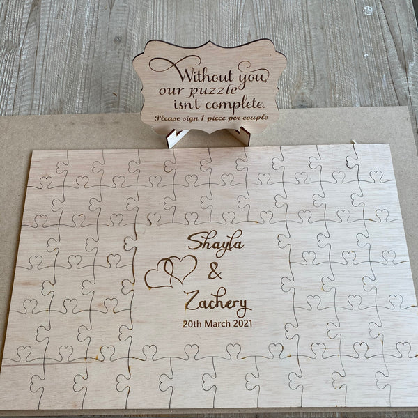 Wooden Wedding Jigsaw Puzzle