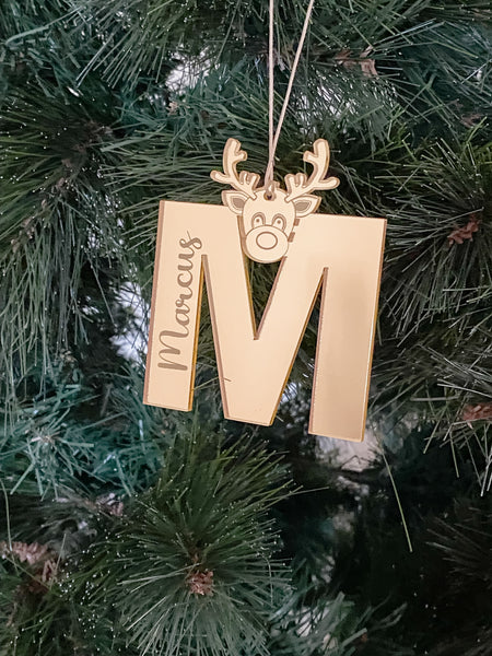 Reindeer Personalised name keepsake ornament