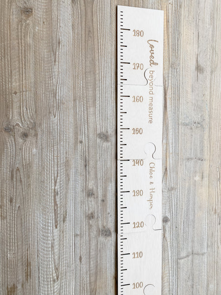 Wooden Personalised Growth chart