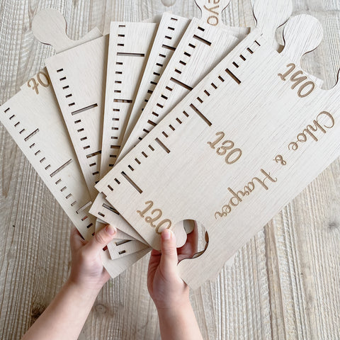 Wooden Personalised Growth chart