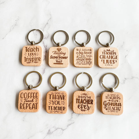 Teachers Wooden Key rings