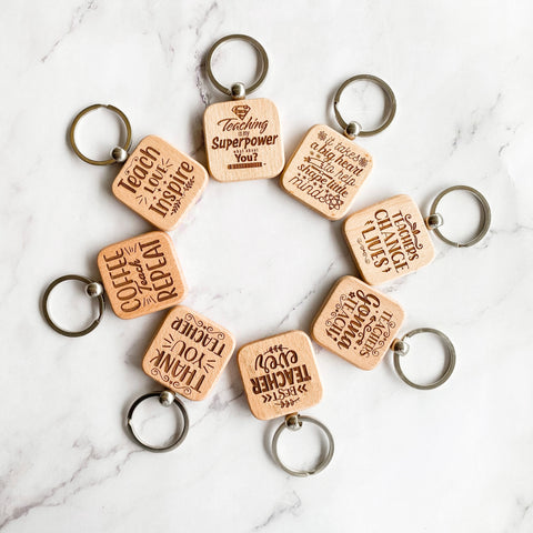 Teachers Wooden Key rings