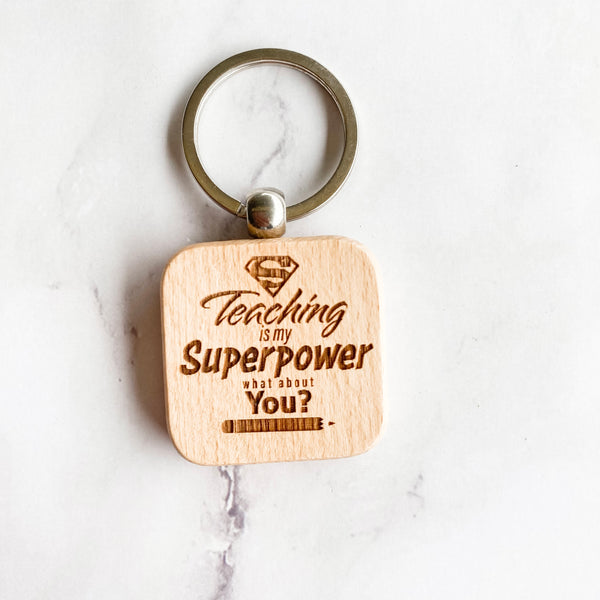 Teachers Wooden Key rings