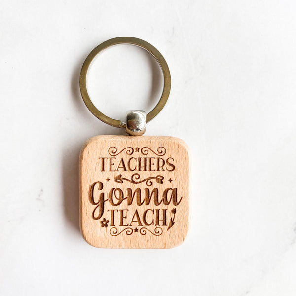 Teachers Wooden Key rings