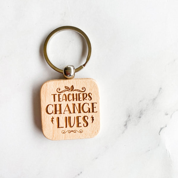 Teachers Wooden Key rings