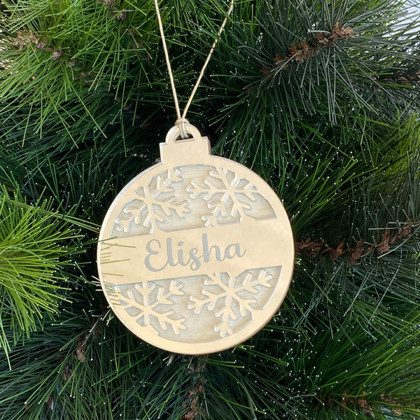 Snowflake Mirror Acrylic & Wood Double layer Christmas ornament Personalised Made to Order