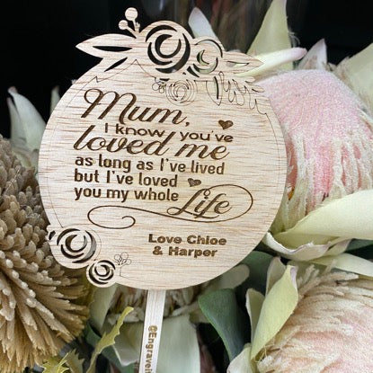 Mother’s Day Plant sticks with personalised Messages