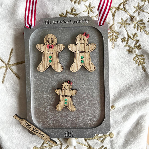 Family Christmas Gingerbread ornament cooking pan