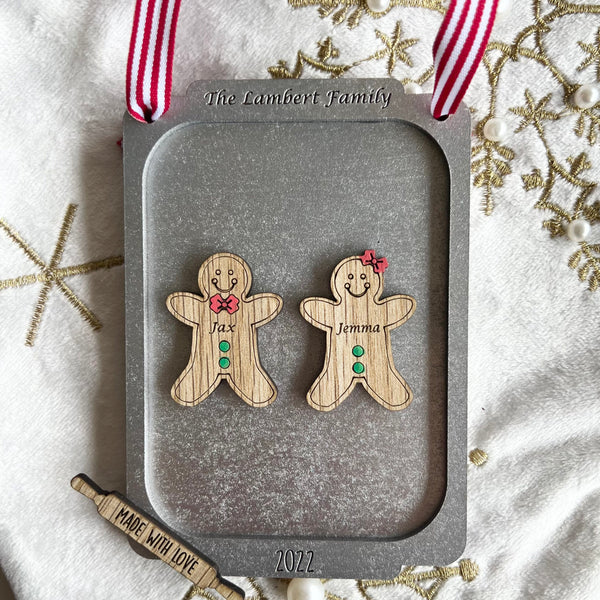 Family Christmas Gingerbread ornament cooking pan