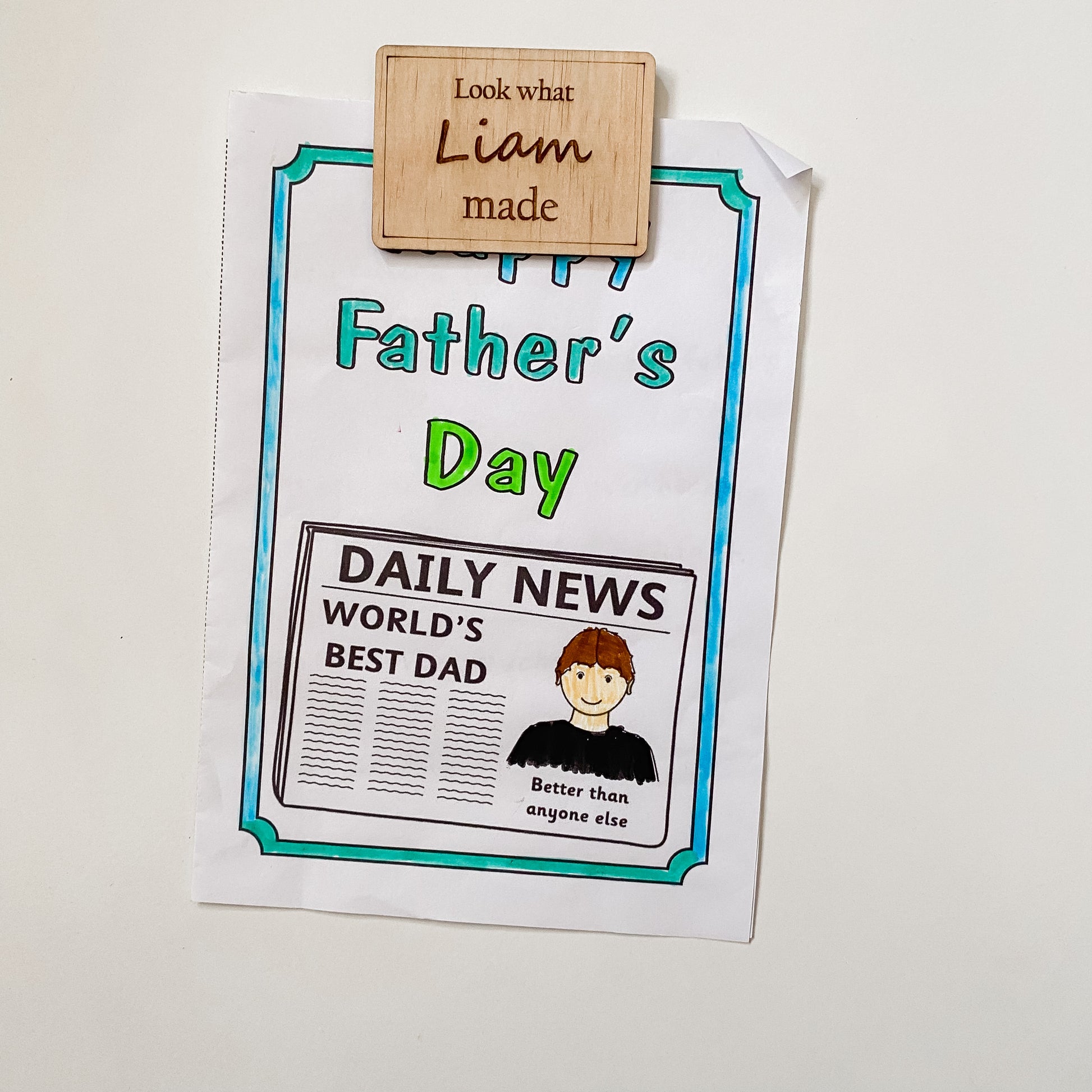 Kids Personalised Fridge Artwork Magnet Small Rectangle Look what I made