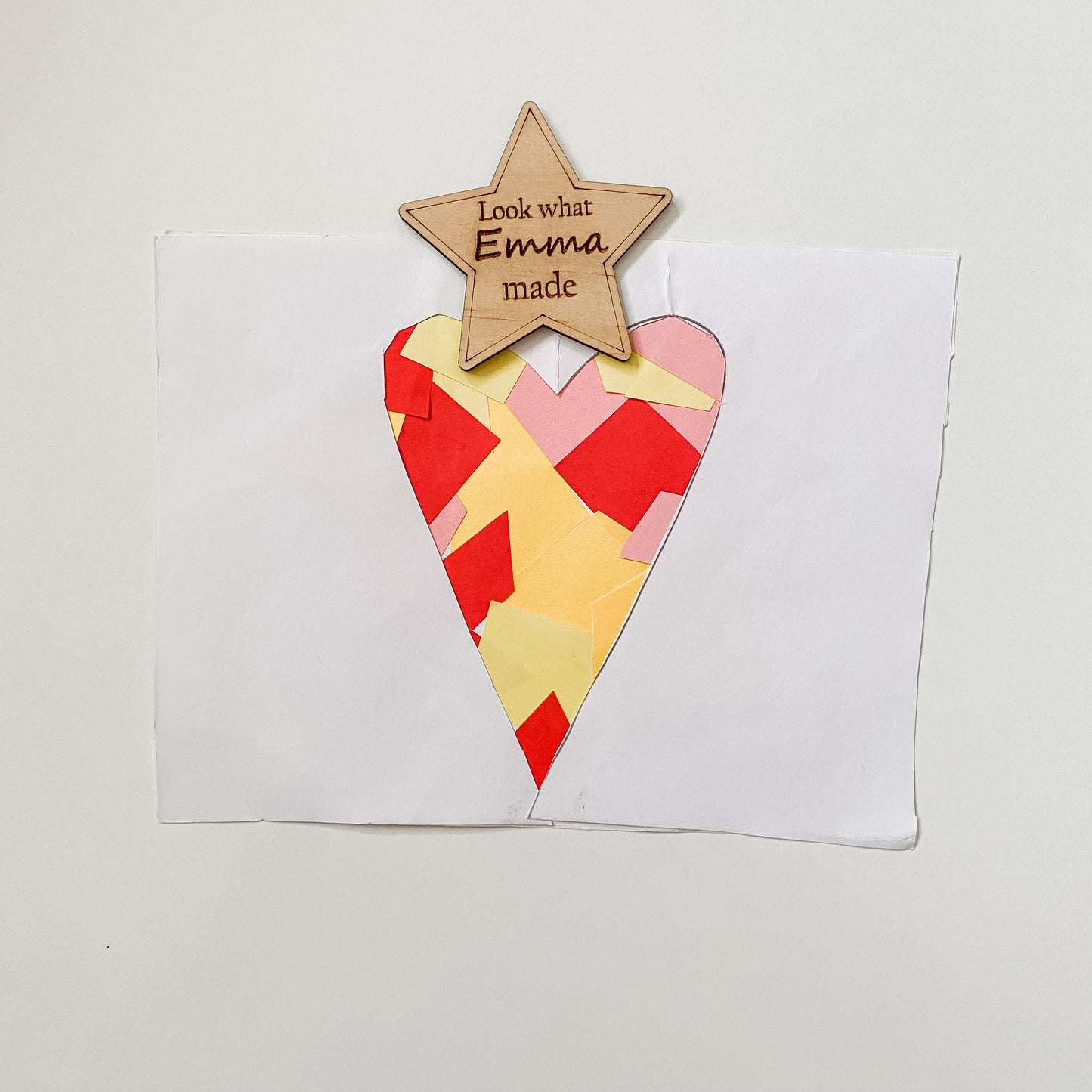 Kids Personalised Fridge Artwork Magnet Star Look what I made 2 pack