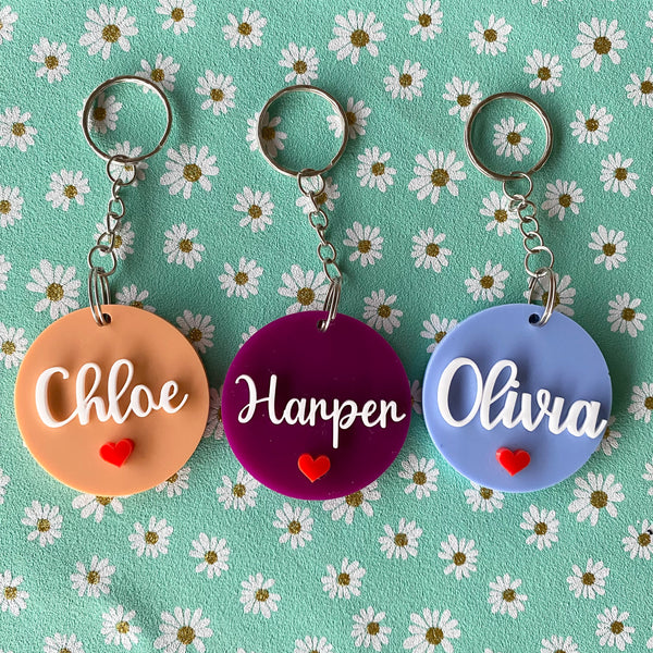 Personalised acrylic name Bag tags