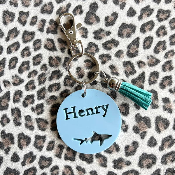 Personalised Name Acrylic Keyring Bag Tag