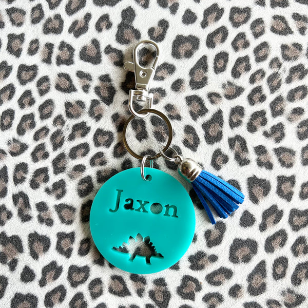 Personalised Name Acrylic Keyring Bag Tag