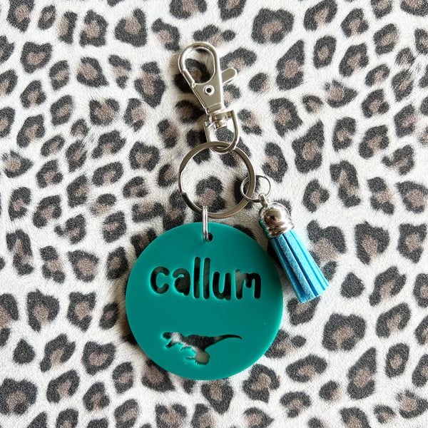 Personalised Name Acrylic Keyring Bag Tag