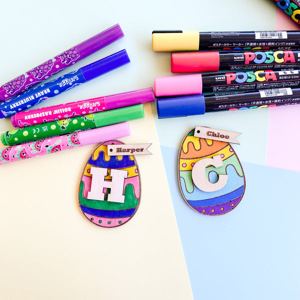 Personalised DIY Easter egg shape tag