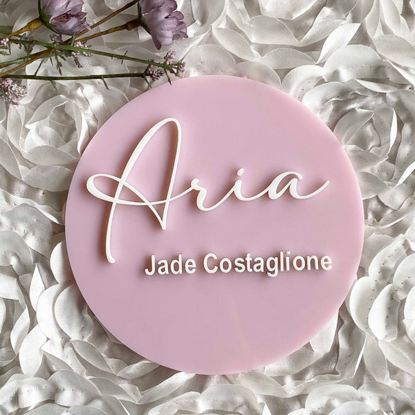 Birth Announcement sign baby name sign Acrylic Full name