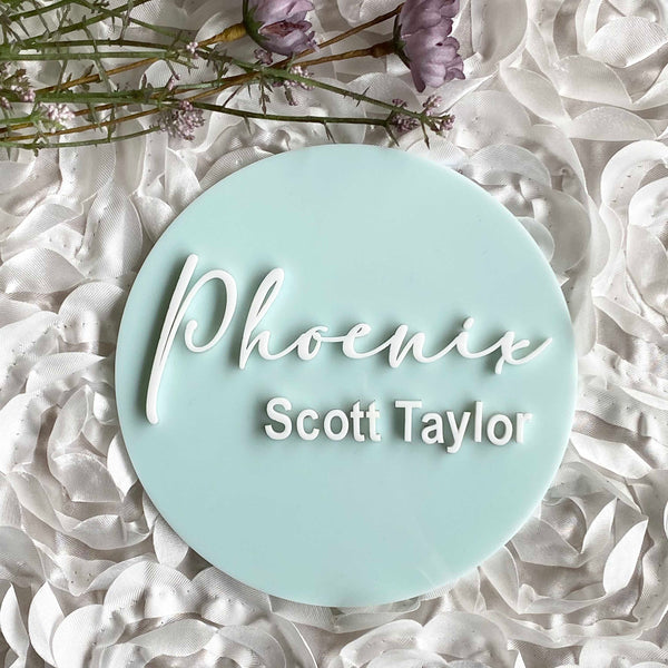 Birth Announcement sign baby name sign Acrylic Full name