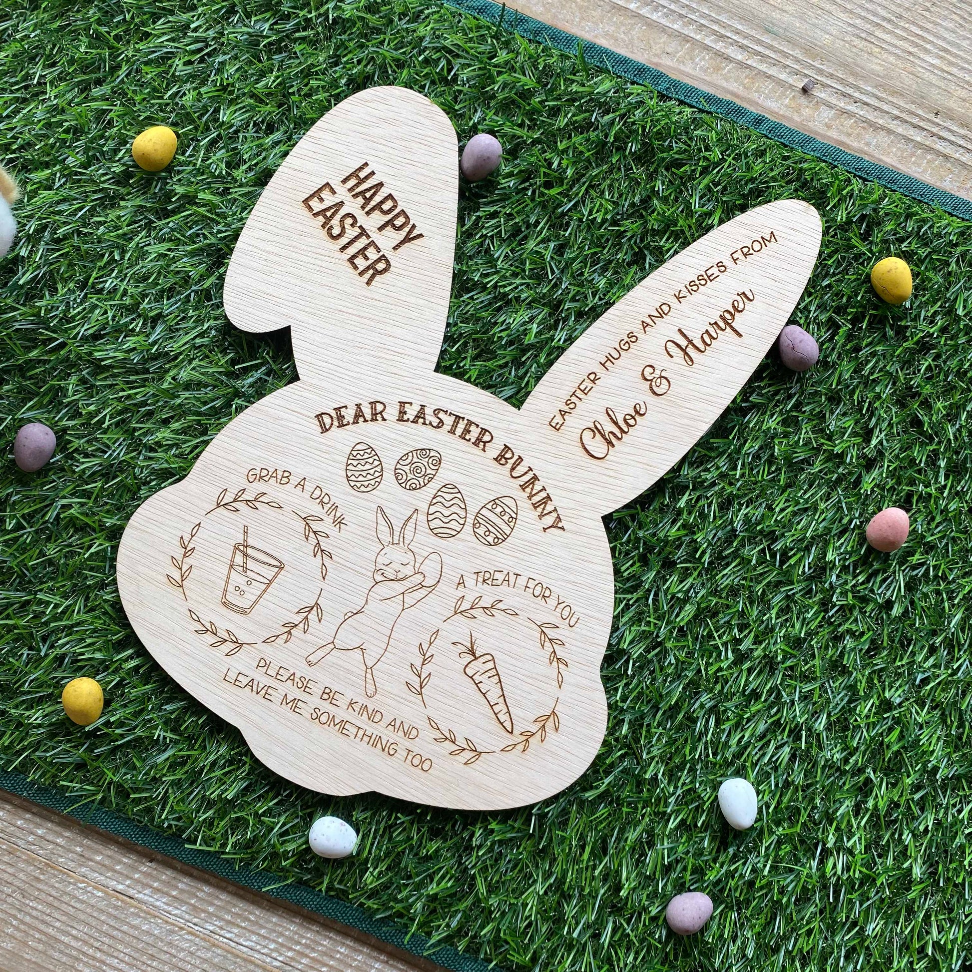 Personalised Easter Bunny Tray/ BoardTreat Tray Montessori Easter Tray Easter BunnyCustom Tray Personalised Easter Easter Gift Easter decor