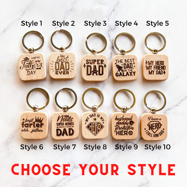 Wooden Key ring for Dad