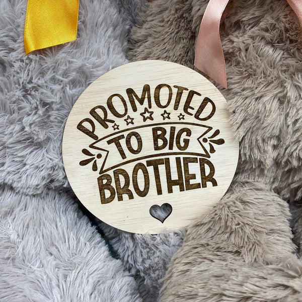 Wooden Sibling announcement card | Big Brother | pregnancy announcement |