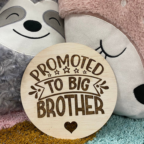 Wooden Sibling announcement card | Big Brother | pregnancy announcement |