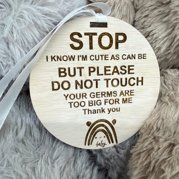 Look but dont touch wooden baby sign