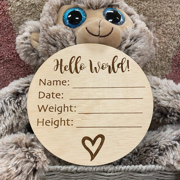 Baby Announcement Hospital Plaque