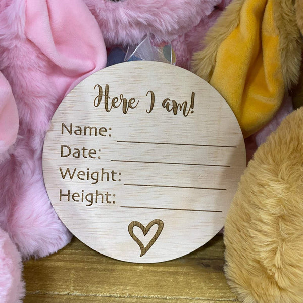 Baby Announcement Hospital Plaque