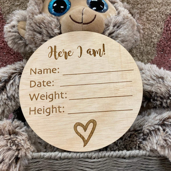 Baby Announcement Hospital Plaque