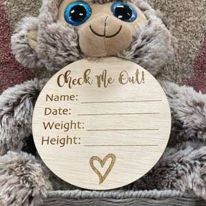 Baby Announcement Hospital Plaque