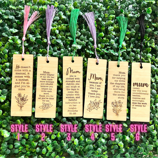 Mum Wooden Bamboo Bookmark