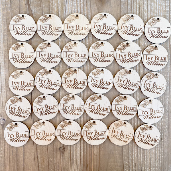 Personalised wooden business tags (6 pack)