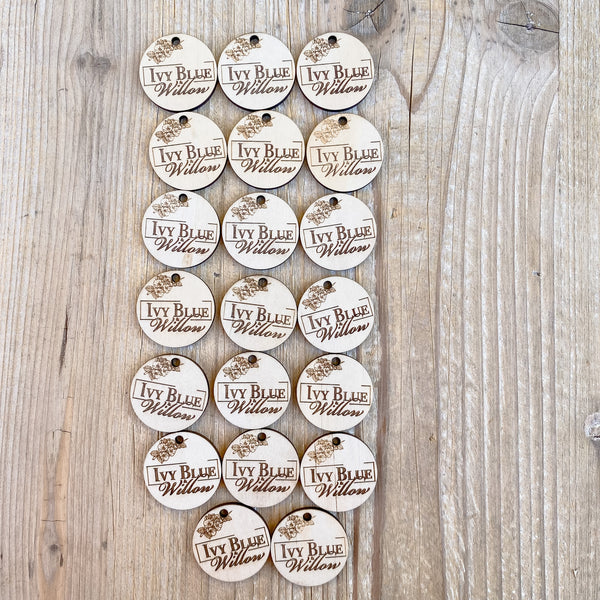 Personalised wooden business tags (6 pack)