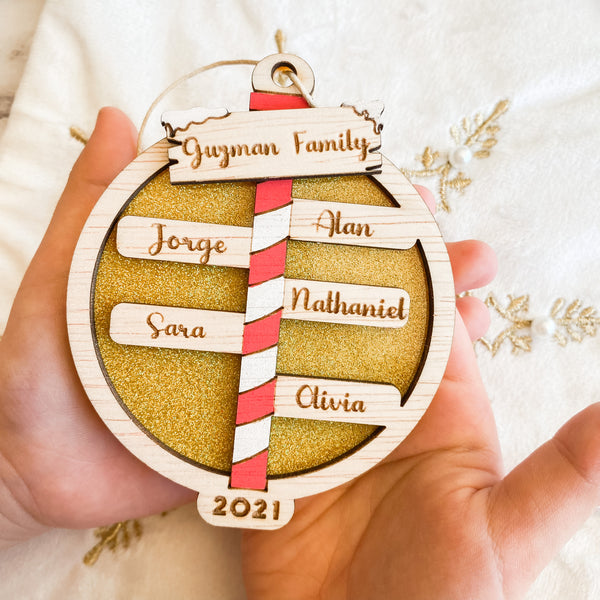 Family Personalised Christmas ornament